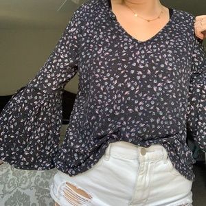 H&M Flowly Sleeved Blouse with Floral Print